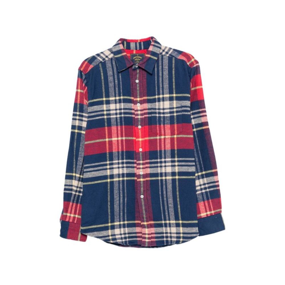 Portuguese Flannel Blue Shirts Men